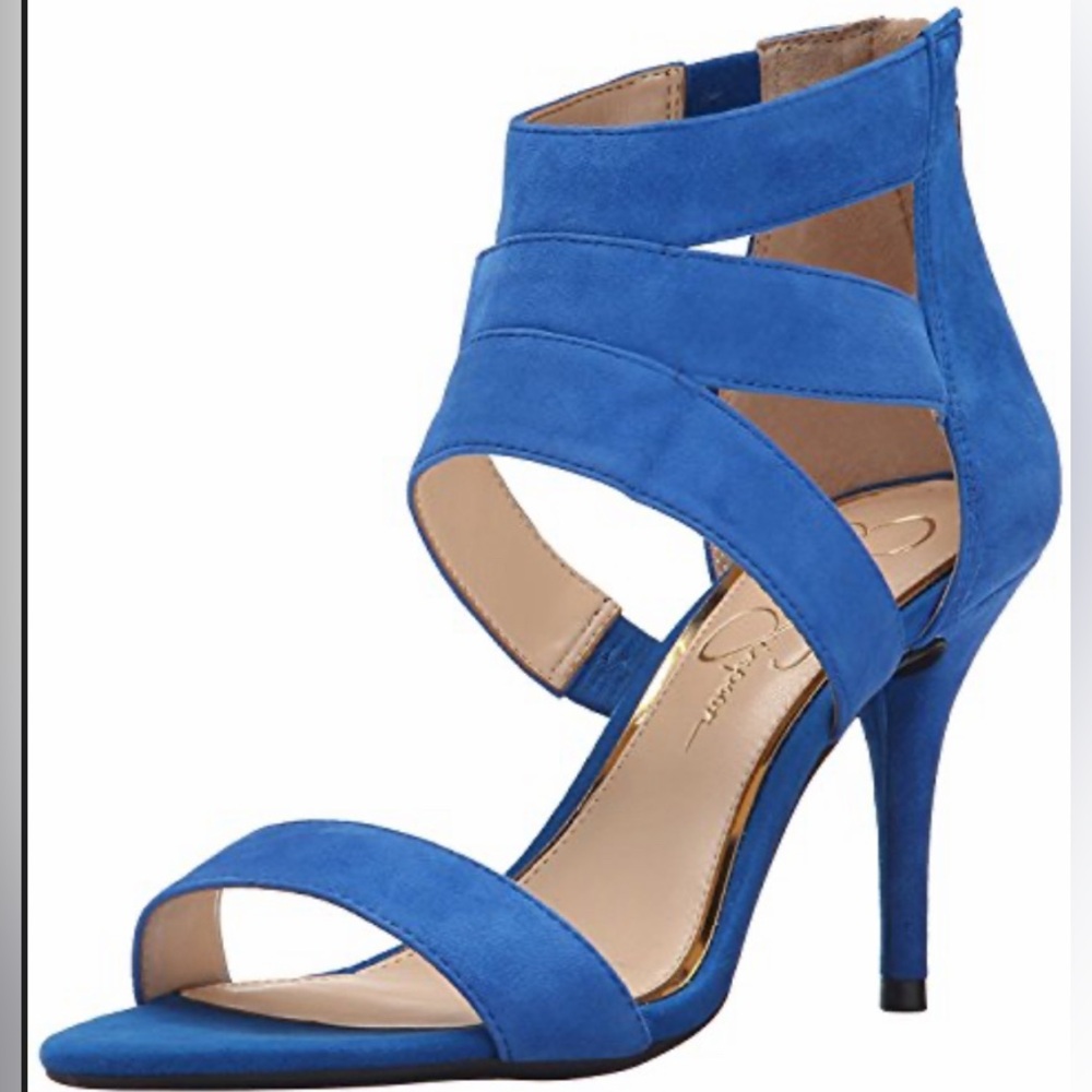Jessica Simpson - Elegant Blue Strappy Heels vibrant blue